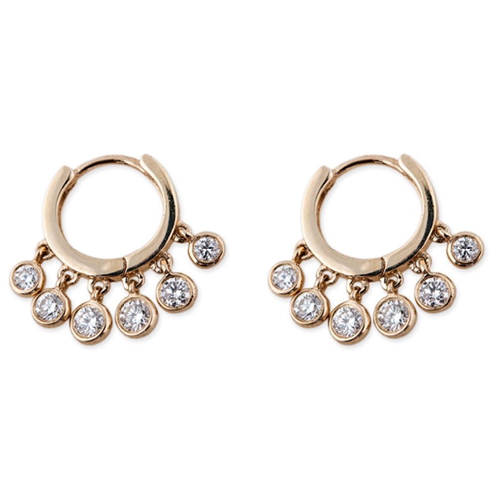 Jacquie Aiche Shaker Diamond Mini Hoops - Orig $3000